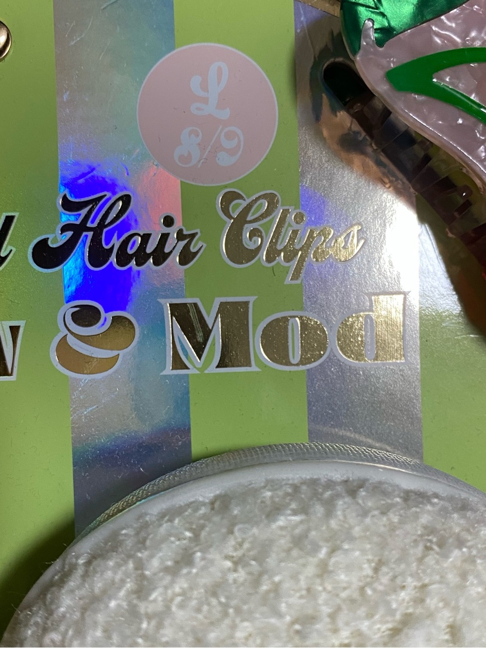 Mellow & Mod Cherry Slipper and Hair Clip Set - Picture 3 of 3